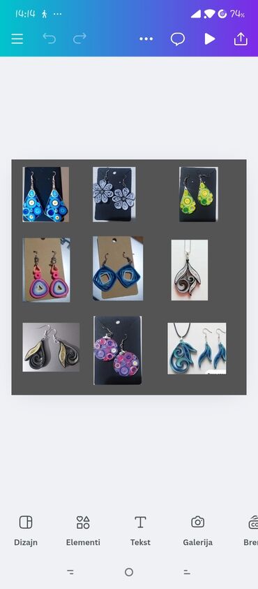 Minđuše: Pirsing, Handmade, Materijal: Epoksi smola — 4