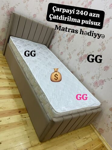 Çarpayılar: Yeni, Təknəfərlik çarpayı, Bazalı, Matras ilə, Siyirməsiz — 4