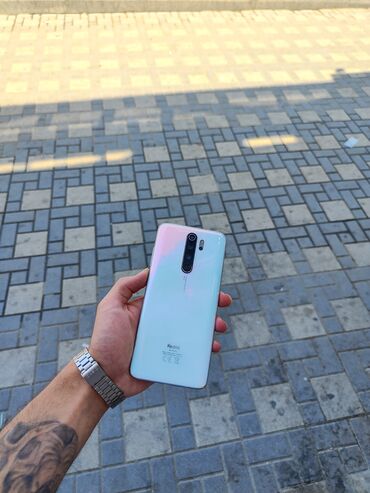 derzhateli dlya telefona: Xiaomi Redmi Note 8 Pro, 64 ГБ, цвет - Синий, 
 Кнопочный, Отпечаток пальца