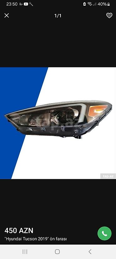 selka 2019: Hyundai Tucson 2019 üçün ön far - Model uyğunluğu: Hyundai Tucson — 1