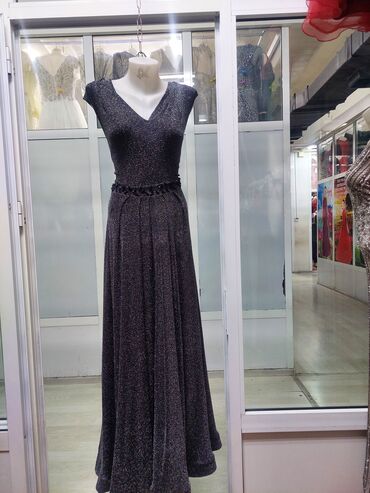 Женская одежда: Вечернее платье, Макси, 3XL (EU 46)