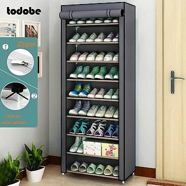 Ev və bağ: Ayaqqabı Dolabı Metal gövdə və Xüsusi material Parçadan — 8