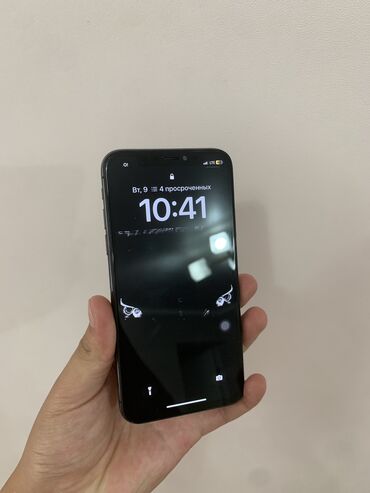 пониженный: IPhone X, Колдонулган, 64 ГБ, Black Titanium, 100 %