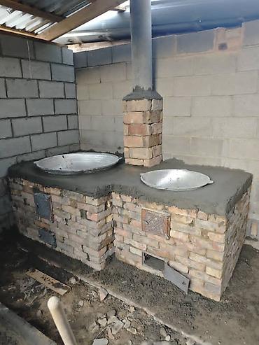 Дровяные печи: Уличная/домашняя дровяная очаговая печь под казаны (стационарный — 17