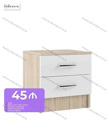 Tumba – 2 çekmecəli - Ölçülər: D 40 × H 50 × E 40 sm - Material: 18