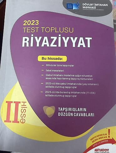 Testlər: Kitablar yeni və ya çox az işlənmiş vəziyyətdədir. Test topluları 3 — 4