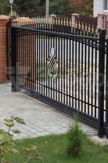 Откатные ворота: Откатные ворота из сэндвич‑панелей с автоматикой - Полотно — 39