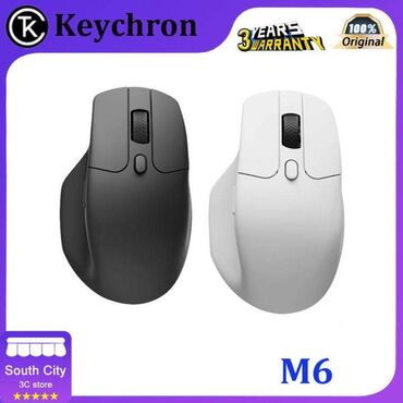 Компьютерные мышки: Keychron M6 White Black Keychron M6 — сочетание стиля и