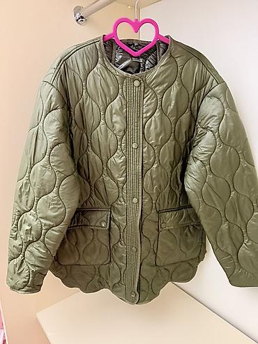 Qadınlar üçün quilted kürkcə/palto – zeytun-yaşıl rəngdə - Model