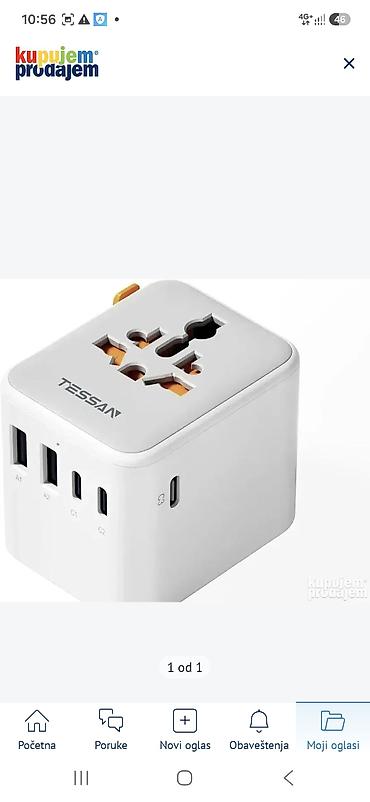 rende za pete: Univerzalni putni adapter TESSAN sa USB priključcima - Kompaktan — 1