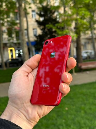 iphone se ekran: IPhone 8, 256 GB, Qırmızı, Barmaq izi, Simsiz şarj, Zəmanət