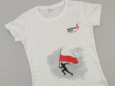 białe dzianinowe spodnie: T-shirt, L (EU 40), condition - Very good