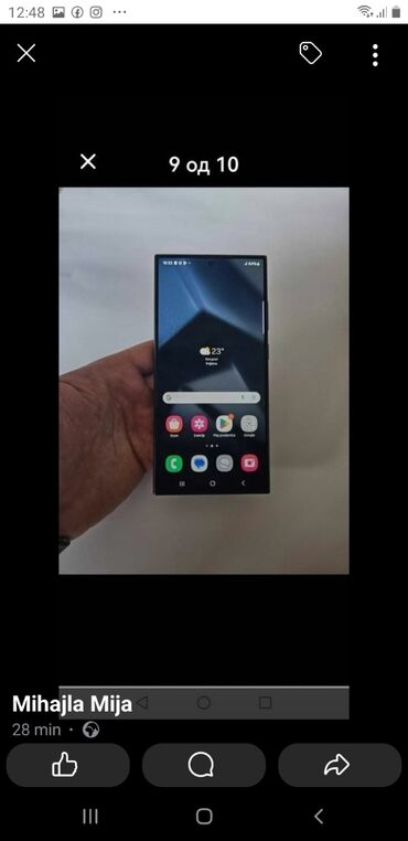 dual sim mobilni telefoni: Samsung Galaxy S24 Ultra, 128 GB, bоја - Crna, Garancija, Sa tastaturom, Otisak prsta