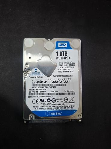 ucuz noutbuk: Daxili Sərt disk (HDD) Western Digital (WD), 1 TB, 5400 RPM, 2.5", İşlənmiş — 1