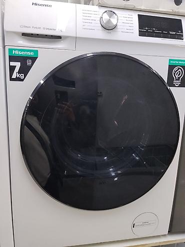Стиральная машина Hisense с фронтальной загрузкой, загрузка до 7 кг at lalafo.kg Стиральная машина Hisense с фронтальной загрузкой, загрузка до 7 кг