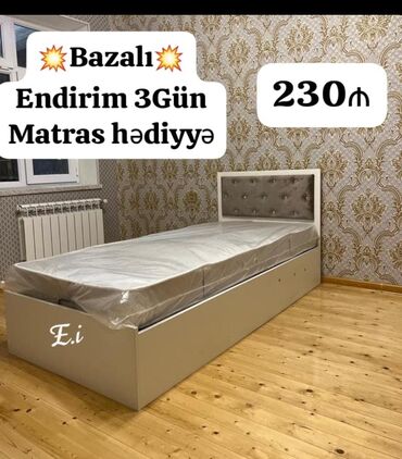 Çarpayılar: Yeni, Təknəfərlik çarpayı, Bazasız, Matras ilə, Siyirməsiz — 19