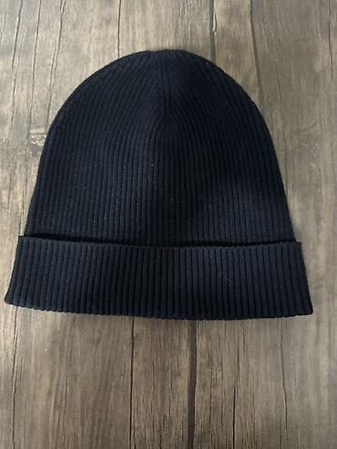papaqlar kisi ucun: Qara trikotaj papaq (beanie) - Rəng: klassik qara - Model: qatlanan — 2