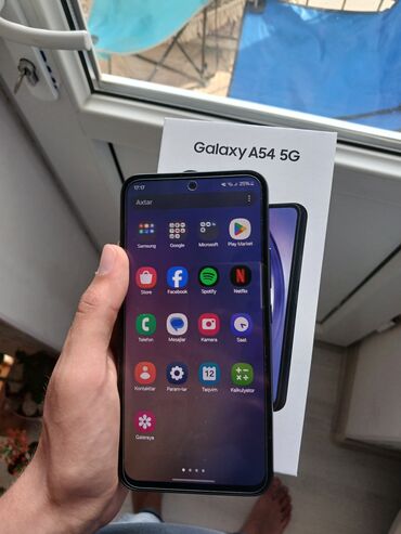 telefon satisi islenmis: Samsung Galaxy A54 5G, 256 ГБ, цвет - Черный, Сенсорный, Отпечаток пальца, Беспроводная зарядка