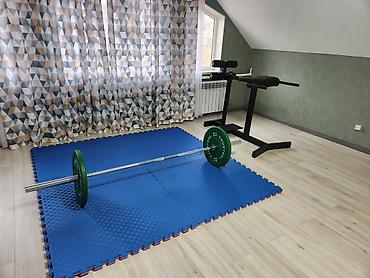 тяж: -штанга 40кг 15000 сом -гиперэкстензия 15000 сом комплект 30000 — 1