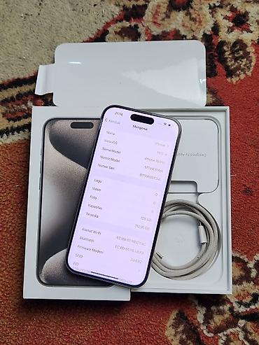 Apple iPhone: IPhone 15 Pro, 128 GB, Natural Titanium, Sənədlərlə — 4