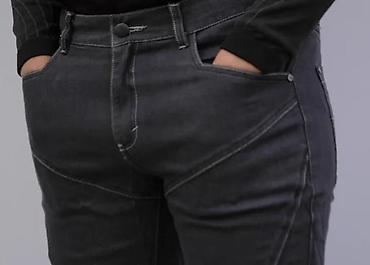 Farmerke: Muške motociklističke farmerke – tamno siva - Kroj sa ojačanjima i — 8