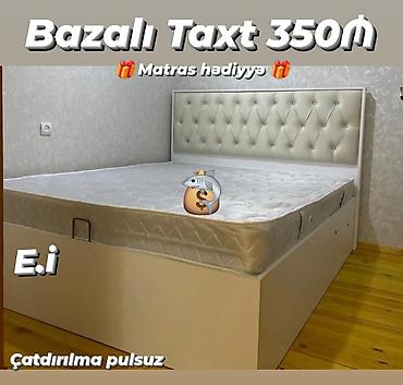 бабочки для декора: Bazalı taxt – 350₼ - Dəbdəbi görünüşlü, düyməli yumşaq başlıq - Geniş — 1