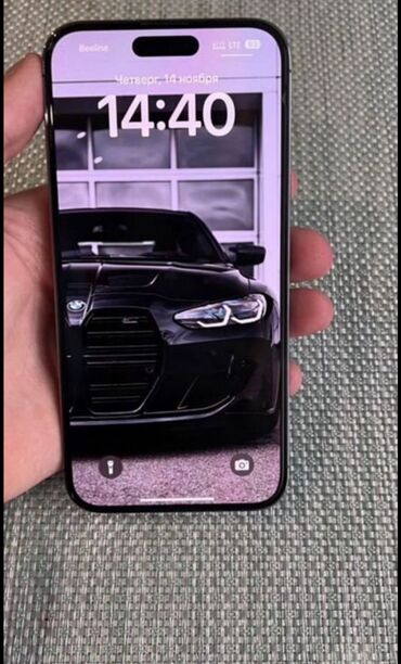 Apple iPhone: IPhone 14 Pro, 128 GB, Deep Purple, Zəmanət, Face ID, Sənədlərlə