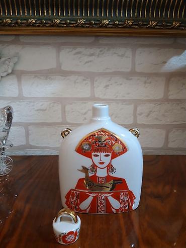 nerj qab: Штоф, фляга, фарфор. ЛФЗ. 1950-1980г. Qədimi Qrafinka. Qırmızı СССР — 6