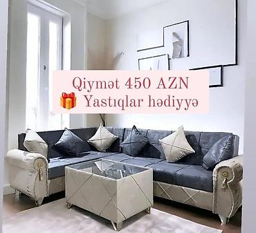 Divan və kreslo dəstləri: Künc divan dəsti - Klassik-modern dizayn: yumru qolçaqlar, dekorativ — 1
