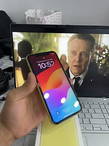 IPhone 11, Б/у, 64 ГБ, Желтый, Коробка, 74 %