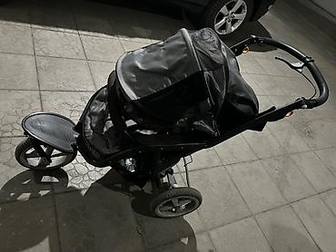 Коляски: Коляска, цвет - Черный, Б/у — 10