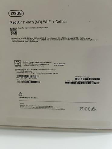 ipad air 13: IPad Air 11-inch (M3) Wi‑Fi + Cellular, 128 ГБ, цвет Space Gray (серый — 3
