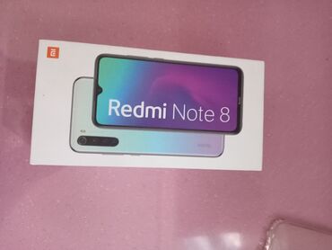 telefon satışı ikinci el: Xiaomi Redmi Note 8, 64 GB, rəng - Mavi, 
 Barmaq izi, İki sim kartlı, Face ID
