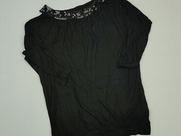 czarne bluzki z koronką plus size: Blouse, L (EU 40), condition - Good