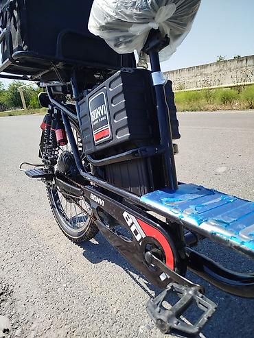 qara canta: Elektrik velosipedi – BONVI şəhər/kuryer modeli YENİ - Güclü elektrik — 9