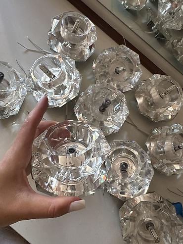 mini led: Şüşə/kristal dekorativ spot işıq 11 ədədi 25 Azn - Material: şəffaf — 1