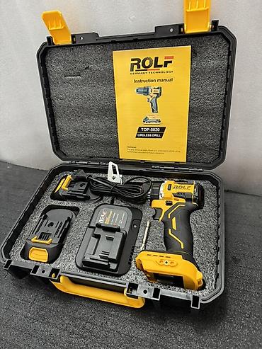 brushless: Аккумуляторная дрель-шуруповёрт ROLF TOP-5020 (Brushless) в кейсе — 1