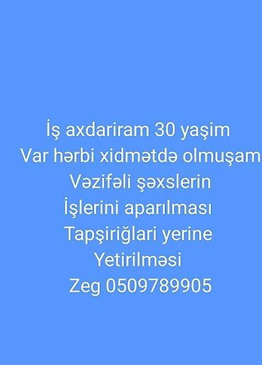 Köməkçilər, assistentlər: Xidmət: Vəzifəli şəxslər üçün fərdi köməkçi və tapşırıqların icrası - — 1