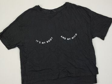 czarne t shirty z koronką: T-shirt, House, M (EU 38), condition - Good