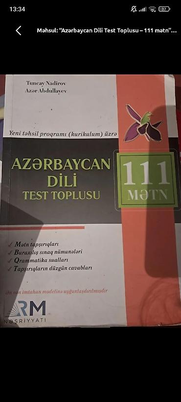 elxan elatli şantaj pdf: Məhsul: “Azərbaycan Dili Test Toplusu – 111 mətn” Təsvir: - — 1