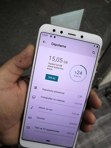 mi printer: Xiaomi Mi A2, 64 GB, rəng - Qızılı, 
 Barmaq izi, İki sim kartlı, Face ID — 3