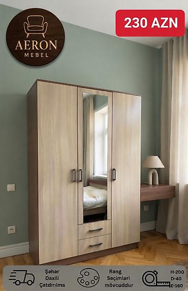 mebel shkaf: Aeron Mebel – 3 qapılı şkaf Dolab: Baki Sumqayit catdirilma — 1