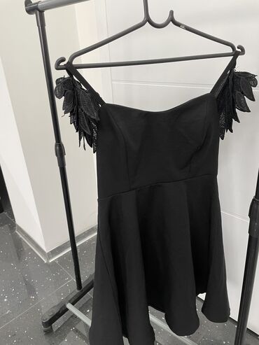 srbija haljine: A-Dress S (EU 36), color - Black, Cocktail, With the straps