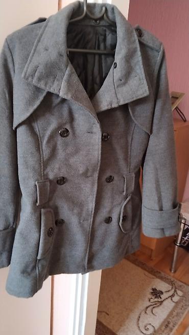 sandale gladiator: Sivi ženski kaput/blejzer u stilu trench pea-coat modela. - Dužina do — 1