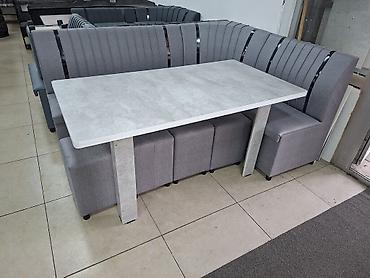 silver kitchen: Кухонный мягкий уголок, Новый, ЛДСП, цвет - Серый — 3