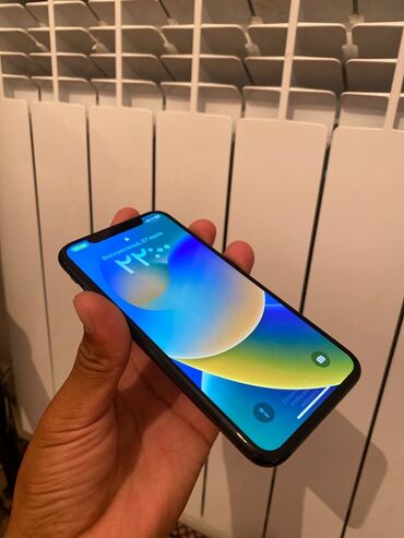 купить айфон x бу: IPhone X, Колдонулган, 256 ГБ, Кара, Кабель, 100 %