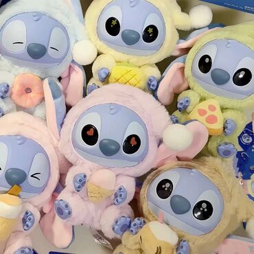 купить большой плюшевый медведь: Labubu Stich MİNİSO Disney Mystery BOX Виниллвый трендовый брелок Стич