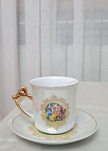 çaynı serviz: Çay dəsti, rəng - Ağ, Farfor, Yaponiya — 4