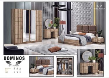 can eti nedir: Двуспальная кровать, Шкаф, Трюмо, 2 тумбы, Турция, Новый