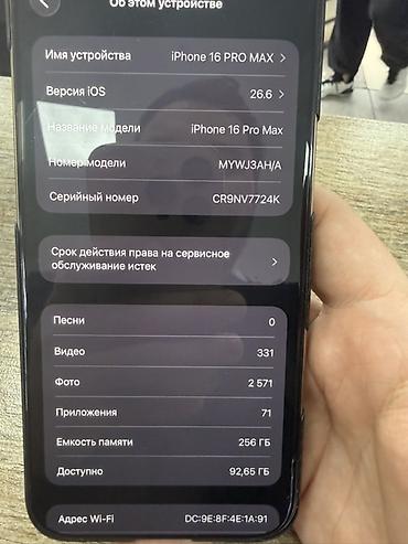IPhone 16 Pro Max, 256 ГБ Чехол Питака в подарок Характеристики и